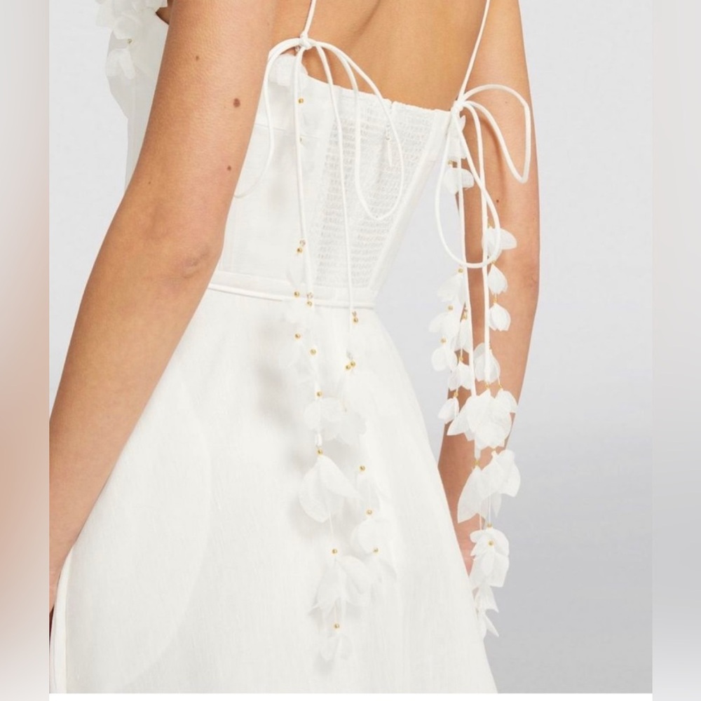 Zimmermann White Spaghetti-Strap A-Line Wedding Dress - Picture 5 of 16